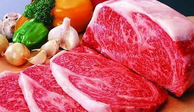 Food of meat to increase power